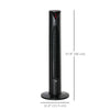 Freestanding Tower Fan Cooling for Home Bedroom with 3 Speed, 12h Timer, Oscillating, LED Sensor Panel, Remote Controller, Black