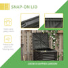 Garden Compost Bin Large Outdoor Compost Container 80 Gallon Fast Creation of Fertile Soil Aerating Compost Box, Yellow