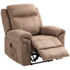 Manual Recliner Chair with Vibration Massage, Side Pockets, Microfibre Reclining Chair for Living Room
