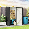 5' x 3' Outdoor Storage Shed, Steel Garden Shed with Single Lockable Door, Tool Storage Shed for Backyard