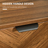 Bedside Table, Nightstand for Bedroom, End Side Table Dresser Storage with 2 Drawers, Walnut Brown