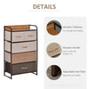 Dresser with 5 Drawers, Chest of Drawers with Metal Frame, Fabric Dresser for Living Room, Multi-Coloured