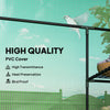 3-Tier Mini Greenhouse, Walk-in Greenhouse, Garden Hot House with 4 Shelves, Roll-Up Door and Weatherized Cover, 56