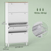 Narrow Shoe Cabinet with 4 Flip Drawers, Shoe Storage Cabinet with Adjustable Shelves, Holds 24–32 Pairs