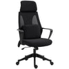 High Back Office Chair, Ergonomic Mesh Computer Chair Executive Task Chair with Massage Lumbar Support & Headrest Rocking, Black