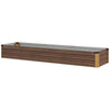 8'x2'x1' Galvanized Raised Bed, Large Elevated Planter Box for Growing Flowers, Herbs and Vegetables, Dark Brown