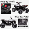 Kids 4 Wheeler Quad with Music, Headlights, High & Low Speed, Kids ATV for 3-5 Years Old Boys & Girl, White