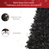 7ft Artificial Christmas Tree Holiday Home Indoor Decoration with Automatic Open, Black