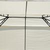 10x13ft Steel Gazebo Sun Shelter Patio Outdoor Party Event Canopy Vented Roof Cream White