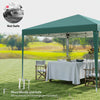 10 x 10ft Folding Pop Up Tent Outdoor Gazebo Canopy with Carrying Bag, Dark Green