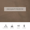 Gazebo Curtains, 10' x 12' Universal Replacement Privacy Curtain, 4-Panels Sidewall with Hooks/C-Rings, Brown