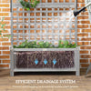 Wood Planter with Trellis for Vine Climbing, Raised Garden Bed, Privacy Screen for Backyard, Patio, Deck, Dark Grey