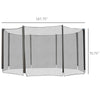 Aosom 14' Round Trampoline Enclosure Safety Net Fence Replacement Trampolining Bounce Part No Poles Included