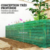 8' x 4' x 2' Raised Garden Bed, Galvanized Planter Box for Growing Flowers, Herbs and Vegetables, Green