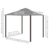 10' x 10' Deck Gazebo with Curtains & Mesh Screen Drapes, Double Roof Canopy Polyester Shade for Backyard Garden