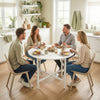 Drop Leaf Table, Folding Dining Table for Small Spaces 80 cm, White