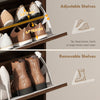 Shoe Cabinet with 2 Flip Drawers Narrow Shoe Storage Cabinet with Top Shelf for Entryway Hallway Coffee