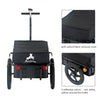 Bicycle Cargo Trailer 16 inch Air Wheel Wagon Trailer with Suitcase Large Capacity Enclosed Stroller Wagon - Black