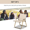 Camping Chair, Lightweight Folding Chair, Portable Armchair, Excellent for Festivals, Fishing, Khaki