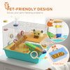 3 Tiers Hamster Cage for Gerbil, Dwarf Hamster with Tunnels, Water Bottle, Exercise Wheel, 18