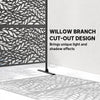 Metal Outdoor Privacy Screen, Freestanding Outdoor Divider with Stand, 78
