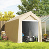 7' x 12' Outdoor Storage Shed Portable Garage with Roll-up Door for Motorcycle, Bike, Garden Tools