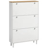 Shoe Storage with 3 Flip Drawers and Adjustable Shelves, Entryway Shoe Storage Cabinet for 24 Pairs of Shoes, White