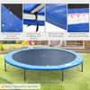 Soozier Trampoline Pad, 14FT Replacement Trampoline Safety Pad Mat Spring Cover, Water-Resistant, UV-Resistant, Tear-Resistant, No Holes for Pole, Blue