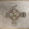Dining Table for 4 People - Modern Kitchen Table with Wood-Effect Top, 27.6