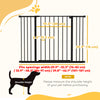 Pressure Fit Dog Gate Pet Barrier for stairs doorway, 29.9''- 42.1'' Width Black