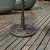 25 lb Heavy Duty Patio Umbrella Base, Round Market Umbrella Stand for Outdoor, Deck, Backyard, Garden, Bronze