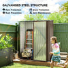 5' x 3' Outdoor Storage Shed, Steel Garden Shed with Single Lockable Door, Tool Storage Shed for Backyard