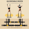 Soozier Adjustable Dip Station, Push Up Bars with 6 Width and 2 Height Levels for Home Gym Fitness Workout