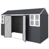 8.5' x 5.5' Metal Garden Storage Shed, Outdoor Tool Storage House with Lockable Door, Vents, Sloped Roof