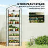 Mini Greenhouse with Screen Roof, Portable Small Greenhouse with Roll-Up Zipper Door, 27.6