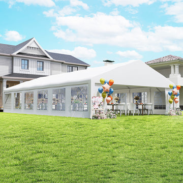 23' x 39' Party Tent, Heavy Duty Outdoor Canopy Tent Shelter with 2 Doors and 12 Windows for Parties, Events