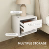 Floating Nightstand Set of 2, Wall Mounted Bedside Table with Drawer for Bedroom, White