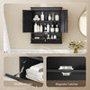Medicine Cabinet with Adjustable Shelf, Bathroom Wall Cabinet Bathroom Cabinet with Recessed Panels, Black