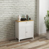 Sideboard Cabinet, Buffet Table with Drawer, Double Door Cupboard and Adjustable Shelf for Living Room, Entryway, White