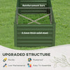 Galvanized Raised Garden Bed, Steel Outdoor Planters with Reinforced Rods, 71