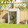 Mini Greenhouse with 4 Wire Shelves, Portable Tomato Greenhouse with Roll Up Door, 39.4