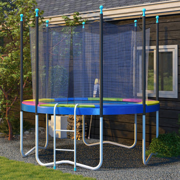 Soozier 8FT Trampoline Spring Cover, Trampoline Pad Replacement, Waterproof and Tear-Resistant, All-Weather Trampoline Accessories, Multi-Colored