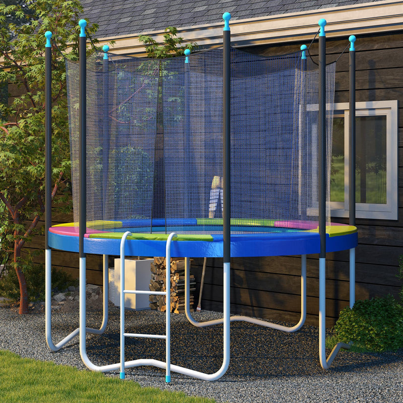 Soozier 8FT Trampoline Spring Cover, Trampoline Pad Replacement, Waterproof and Tear-Resistant, All-Weather Trampoline Accessories, Multi-Colored