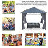 10' x 10' Polycarbonate Hardtop Gazebo Canopy, Outdoor Patio Gazebo with Aluminum Frame & Curtains, Dark Grey