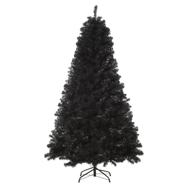 7ft Artificial Christmas Tree Holiday Home Indoor Decoration with Automatic Open, Black