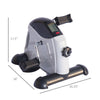 Soozier Portable Mini Exercise Bike Desk Pedal Indoor Cycle Fitness Hand Foot Exercise Machine w/ LCD Display