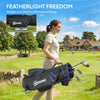 Ultra-Lightweight Golf Stand Bag with 6-Way Dividers and Cooler Pocket, All-Weather Men's Golf Bag, Blue