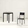 Dining Table Set for 2, 3 Piece Kitchen Table and Chairs with Metal Legs for Small Spaces, Black