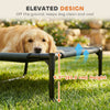 Elevated Dog Bed with Canopy, Portable Raised Dog Cot for XL Sized Dogs, Indoor & Outdoor, 48