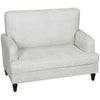Modern Accent Chair, Leathaire Armchair with Turned Legs and Wide Seat, Comfy Chair for Living Room